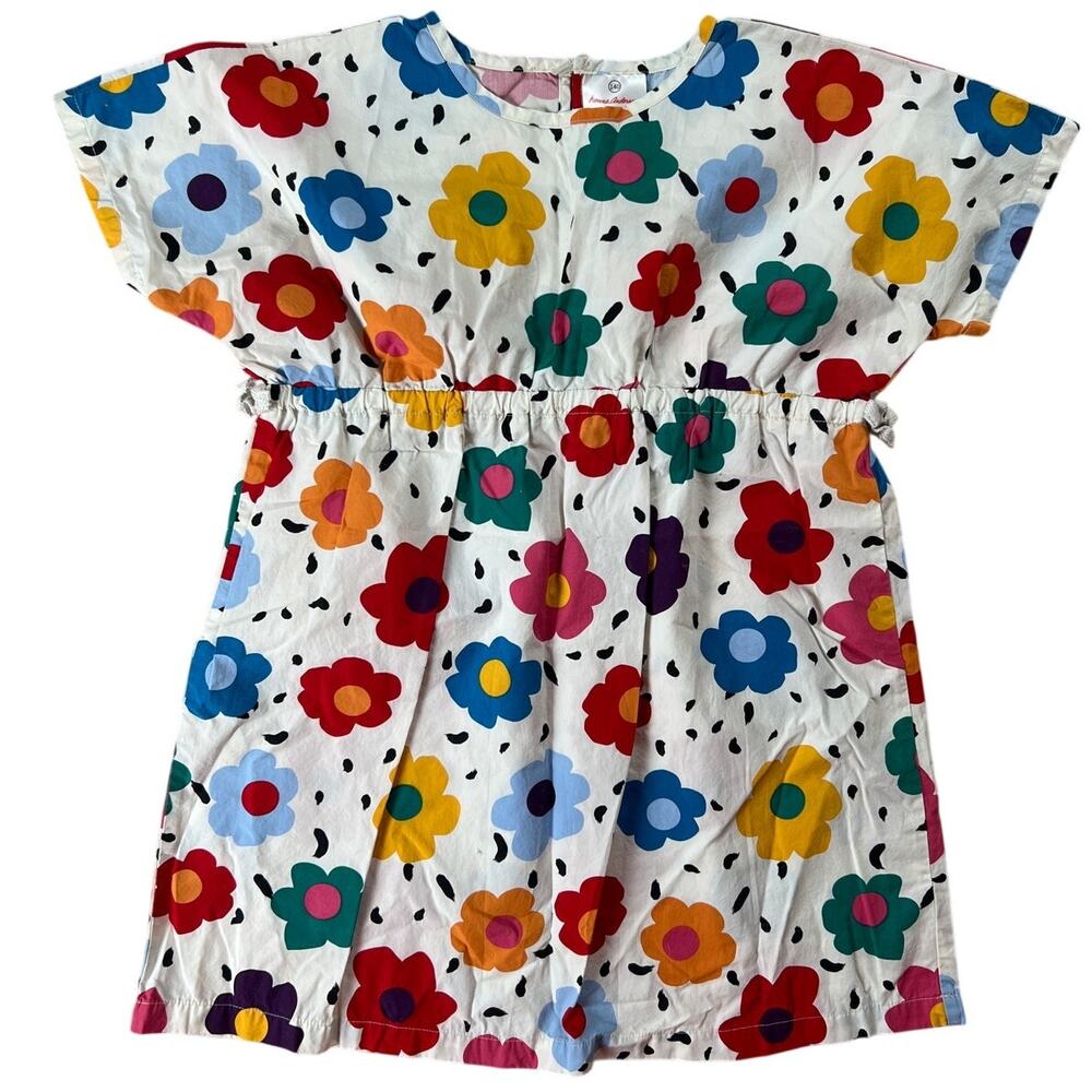 Hanna Andersson Colorful Floral Daisy Short Sleeve Dress Size 140